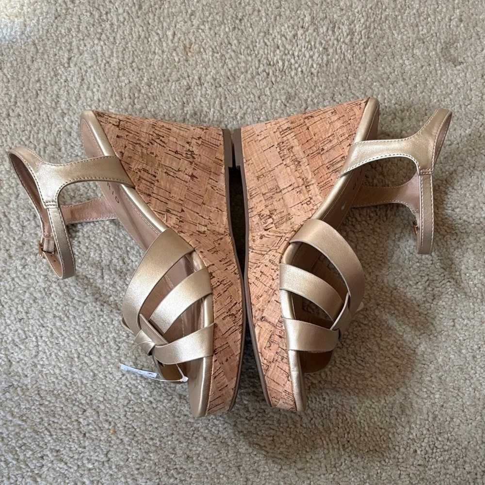 Torrid Gold Cork Wedge Sandals - Women's Size 8.5